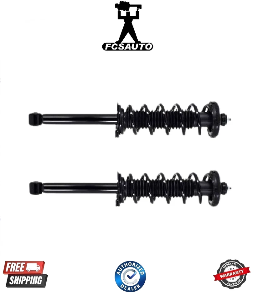 Conjunto de 2 muelles helicoidales y puntal de suspensión trasera FCS para Honda Accord 2003-2007 Foto 1 de 1