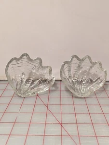 2 Vintage Salzbrunnen Tauchkeller Klarglas Muschel Design mit Fuß  - Bild 1 von 4