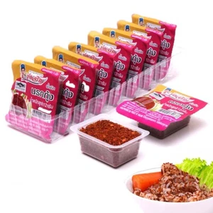 NAROK SHRIMP CHILI PASTE, THAI NORTHEN FOOD (1 pack=9 Mini Cups) Party, Camping. - Picture 1 of 9