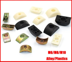 Möbel Stecker Halbmond Scheibe Dichtung Kunststoff Legierung M6 M8 M10 - Picture 1 of 15