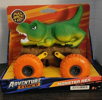 NIB Adventure Force 5-inch Monster TRex Pull Back & Go Toy With Vehicle Ages: 3+ - Image 1 of 4
