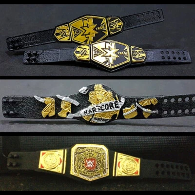 WWE NXT Tag Team Championship Hardcore United Kingdom Wrestling Belt Toy Figure - Image 1 of 3