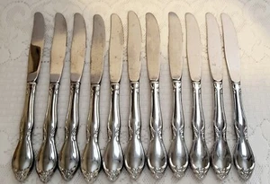 Juego de 11 cuchillos de cena o mantequilla Chatelaine de acero inoxidable Oneida Community de colección 8,5" - Imagen 1 de 3