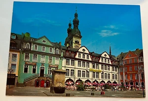 Am Plan Postkarte Deutschland Koblenz am Rhein Oldtimer Reise Blanko - Bild 1 von 2