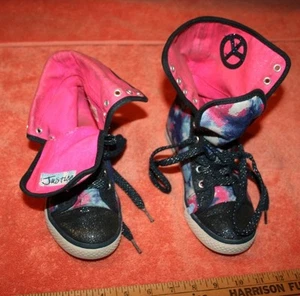 2013 Women's Justice Multi-Colored High Top Shoes size 2 - Picture 1 of 9