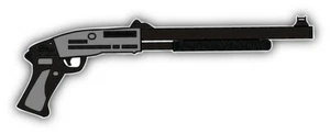 Cartoon Gray Rifle Car Bumper Sticker Decal - "SIZES" - Picture 1 of 1