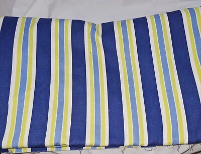 Waverly Inspirations Screen Print Blue Yellow White  Upholstery Fabric 4.5 Yds - Image 1 of 3