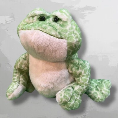 Webkinz Spotted Frog Plush HM142 Ganz Green Cream No Code 8" - Image 1 of 4