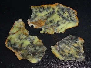 Ópalo Dendtrítico 3 piezas pequeñas - áspero - cableado - pantalla--NUEVO - Imagen 1 de 3