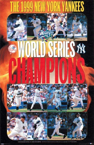 New York Yankees 1999 World Series Champs Vintage Original 23x35 Wall POSTER Cover