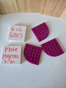 LEGO 6x6 1/4 round plate 6003 magenta 3pc brick friends carnival disney - Bild 1 von 22