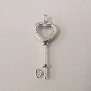 Pandora S925 Floating Heart Locket Key Charm - Picture 1 of 4