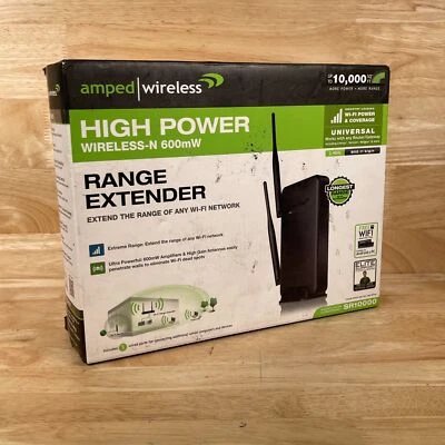 Amped Wireless SR10000 Black Portable High Power Wireless-N 600mW Smart Repeater - Image 1 of 4