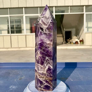 Columna de cristal amatista de sueño natural de 4,4 lb varita mágica punto de obelisco curación - Imagen 1 de 13