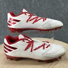 Adidas Shoes Mens 12.5 Quickframe Football Cleats Sneakers White Leather Lace Up