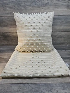 Urban86 Tweed Pillow Sham 20x20 Beige Boho Pillow Not Included (2) - Picture 1 of 7