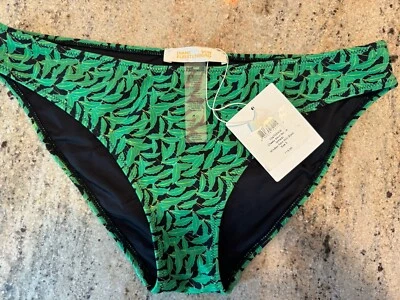 Diane Von Furstenberg Bikini Bottoms In Windsor Palm Mini Black Size S Org $118 - Image 1 of 3