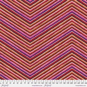 KAFFE FASSETT DIAGONAL CHEVRON STRIPE RED GP90 1/2 yard original issue - Picture 1 of 1