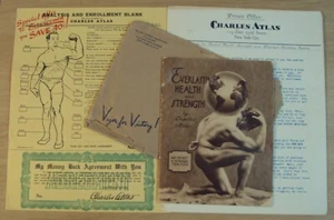 1941 'MILITARY Special' BODY BUILDING Lot~EVERLASTING HEALTH...by Charles ATLAS~ - Imagen 1 de 12