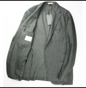 Boglioli Cashmere Wool Cotton Jacket Size 52 Made in Italy New with Tag - Picture 1 of 7