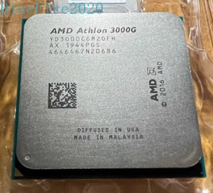 AMD Athlon 3000G Sockel AM4 CPU Prozessor 2C/4T 3.50GHz Radeon Vega 3 Graphics - Picture 1 of 3