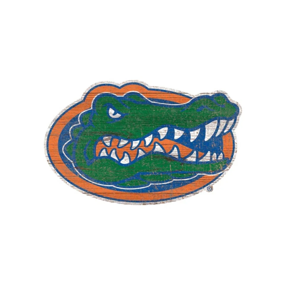 Florida Gators Distressed Logo Cutout Sign 8" - Image 1 of 1