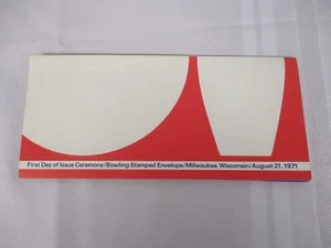 1971 FIRST DAY OF ISSUE CEREMONY BOWLING 8 CENT EMBOSSED STAMP FDC - Picture 1 of 5