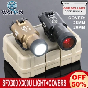 WADSN X300 X300U Flashlight SF Surefir Hunting Light with Protect Cover 26mm28mm - Picture 1 of 17