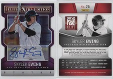 2014 Elite Extra Edition Status Purple Die-Cuts Signatures /75 Skyler Ewing Auto