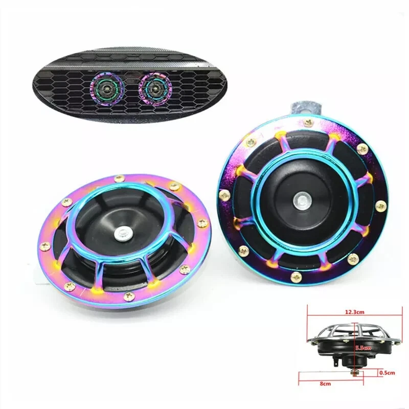 Cuerno Hella Universal DC12V 110db Colorido Súper Fuerte Compacto Tono Explosión Eléctrica Foto 1 de 1