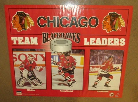 1993 Chicago Blackhawks Hockey Team Leaders 16"x20" Poster - Starline Cover