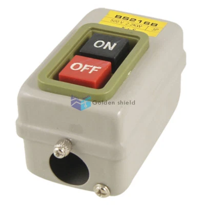 BS-216B 3P 500V 5A 2.2KW Self Locking On/Off Power Push Button Control Switch✦Kd