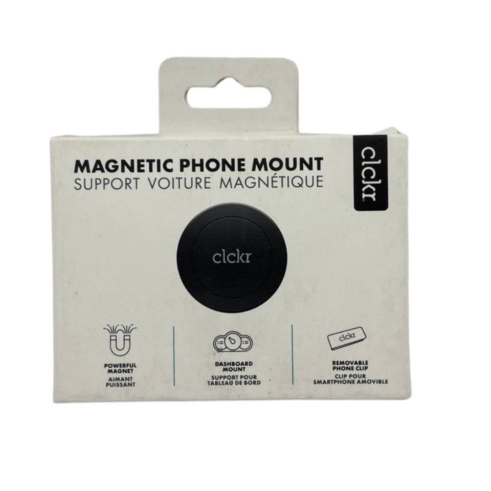 CLCKR Magnetic Phone Holder Dashboard Car Stand 3M Adhesive Stand for iPhone - Image 1 of 4