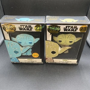 Yoda #23 Star Wars CHASE Funko POP PIN DISNEY JUMBO & Regular Yoda Pop Pin 23 - Bild 1 von 2