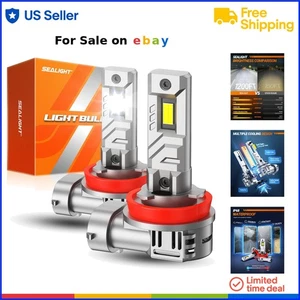 H11 H8 H9 Xenon Fog Light Bulbs 30,000LM Brightness 7X Increase for Vehicles - Picture 1 of 9