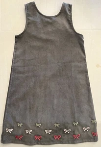 Neu ohne Etikett Mädchen 10 Gymboree KLASSENZIMMER KÄTZCHEN Vintage Baumwollcord PULLOVER KLEID Schleifen - Bild 1 von 2