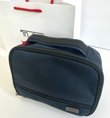 Tumi Navy Cube Travel Pouch Accessory Zipper Bag - Image 1 of 4