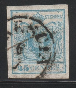 ANTICHI STATI LOMBARDO -VENETO 45 CENT PRIMO TIPO BRESCIA RIF 2299 - Foto 1 di 1