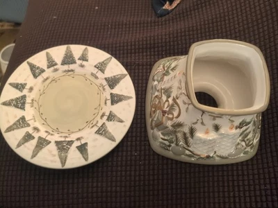 Yankee Candle Pantalla Grande y Plato Muérdago Navidad Topper Foto 1 de 4