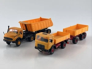 Kibri 1:87 Konvolut 2x Mercedes MEILLER Kipper & MAN Hängerzug Baustellenfahrz. - Imagen 1 de 6