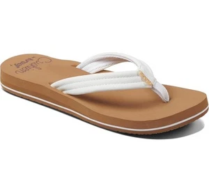 REEF Women’s Cushion Breeze Cloud White Open Toe Flip Flop Sandals Size 9 New - Picture 1 of 4