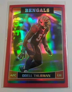 2006 Topps Chrome Football - Odell Thurman Red Refractor /259 Bengals #12 - Bild 1 von 2