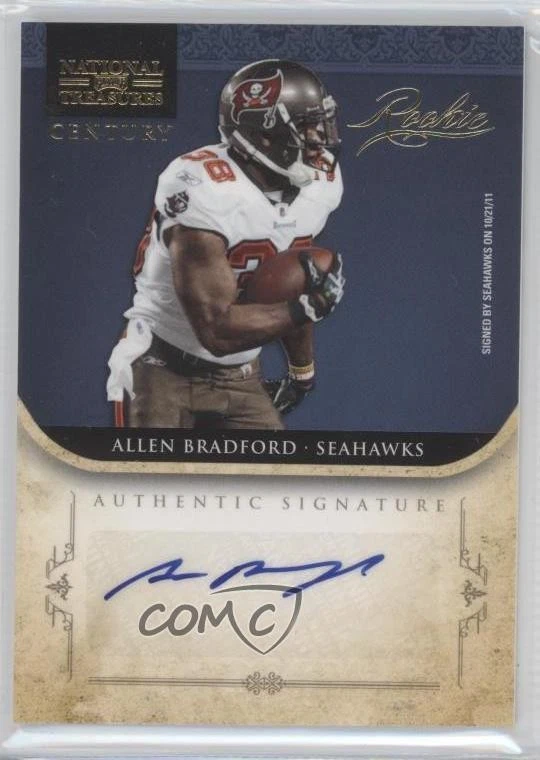 2011 Playoff National Treasures /49 Allen Bradford #208 Rookie Auto RC - Image 1 of 2