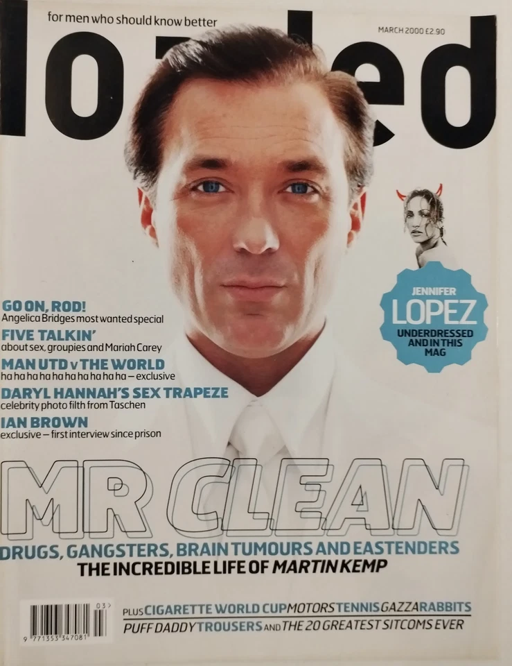 Loaded - March 2000 - Martin Kemp/Jennifer Lopez/Daryl Hannah/Ian Brown/Man Utd. - Image 1 of 1