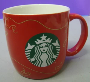 Taza de café Starbucks Holiday Christmas con borde dorado rojo 18 oz 2020 - Imagen 1 de 8