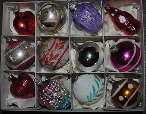 alter Christbaumschmuck aus Glas, zwölf kleine Formteile - Picture 1 of 1