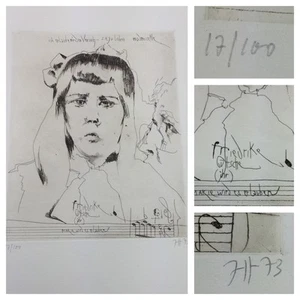 Horst Janssen : original RADIERUNG handsigniert   1973 17/100 - Picture 1 of 1