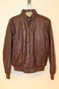 HERREN KLASSISCHE RICHTUNGEN KASTANIENBRAUN LEDER CAFE RACER/MOTORRADJACKE GRÖSSE 40 HOCH - Bild 1 von 5