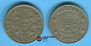 TOKEN de cuarto de cuarto de casino GLOBAL blanco - Imagen 1 de 1