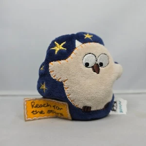 RARE Jellycat - Weighty Word Owl - Tiny Bean Bag Soft Plush Toy 4" Stars VTG - Picture 1 of 10